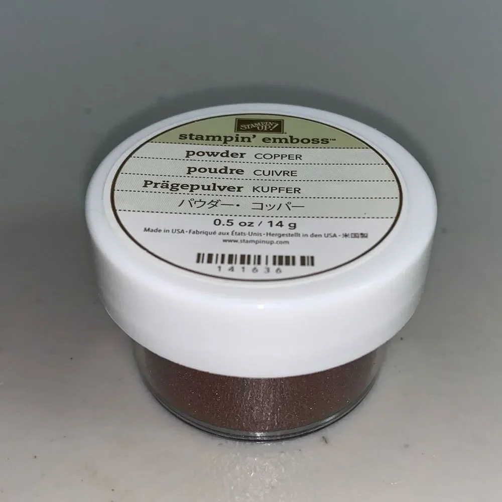 Stampin Up! Embossing Powder Copper Brown Textured Raised Craft Scrapbook Art